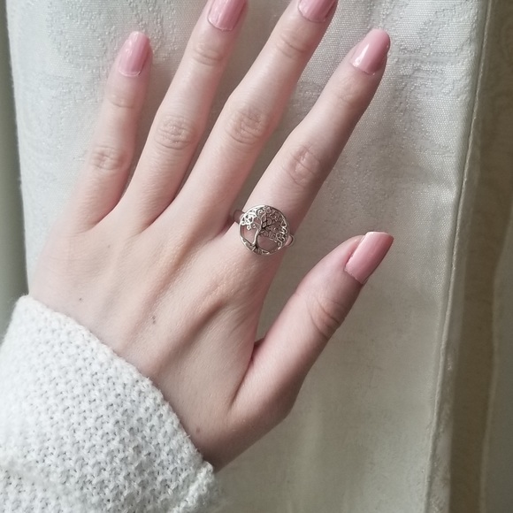 925 Sterling Silver Tree of Life Ring - Picture 7 of 8